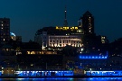 Hamburger Hafen in Blau