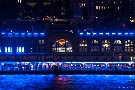 Hamburger Hafen in Blau