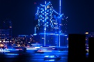Hamburger Hafen in Blau
