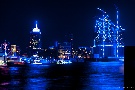 Hamburger Hafen in Blau