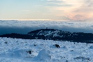 die Wolken kommen den Berg hinauf