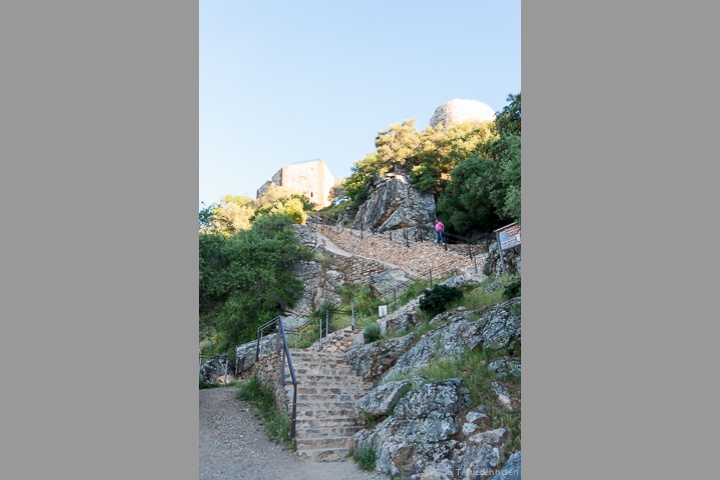 Treppe zum Castillo de Monfrague